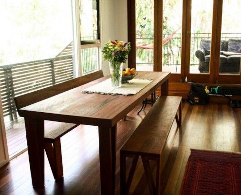 Dining table and chairs